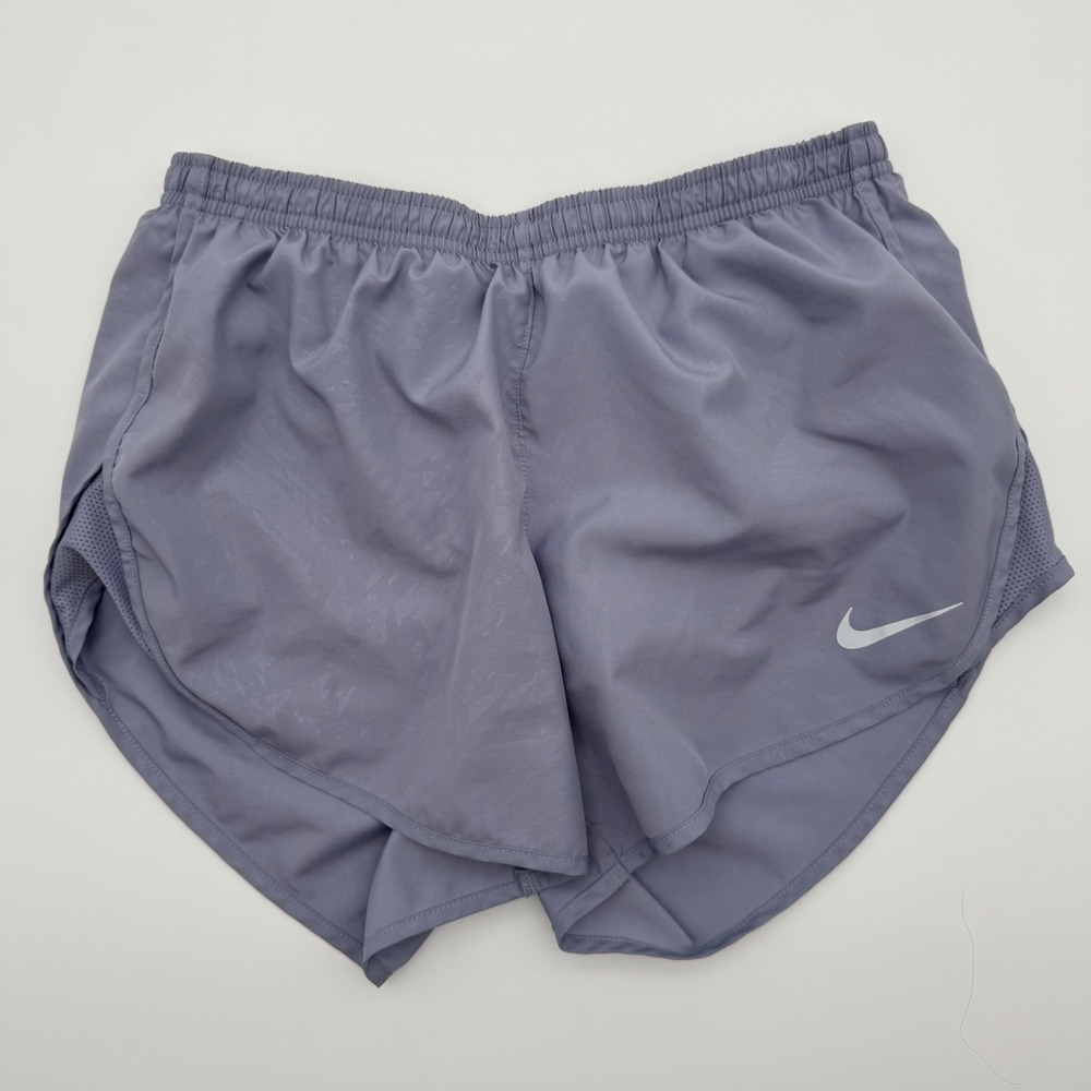 Nike Dri-FIT Womens Running Shorts Purple Tonal Print Small